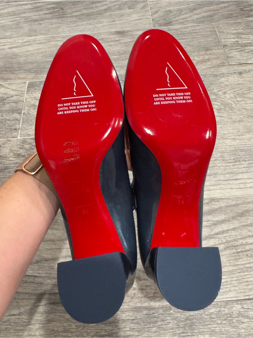 New Christian Louboutin denim blue Miss Jane patent leather Mary Jane pumps 55 - Picture 9 of 11